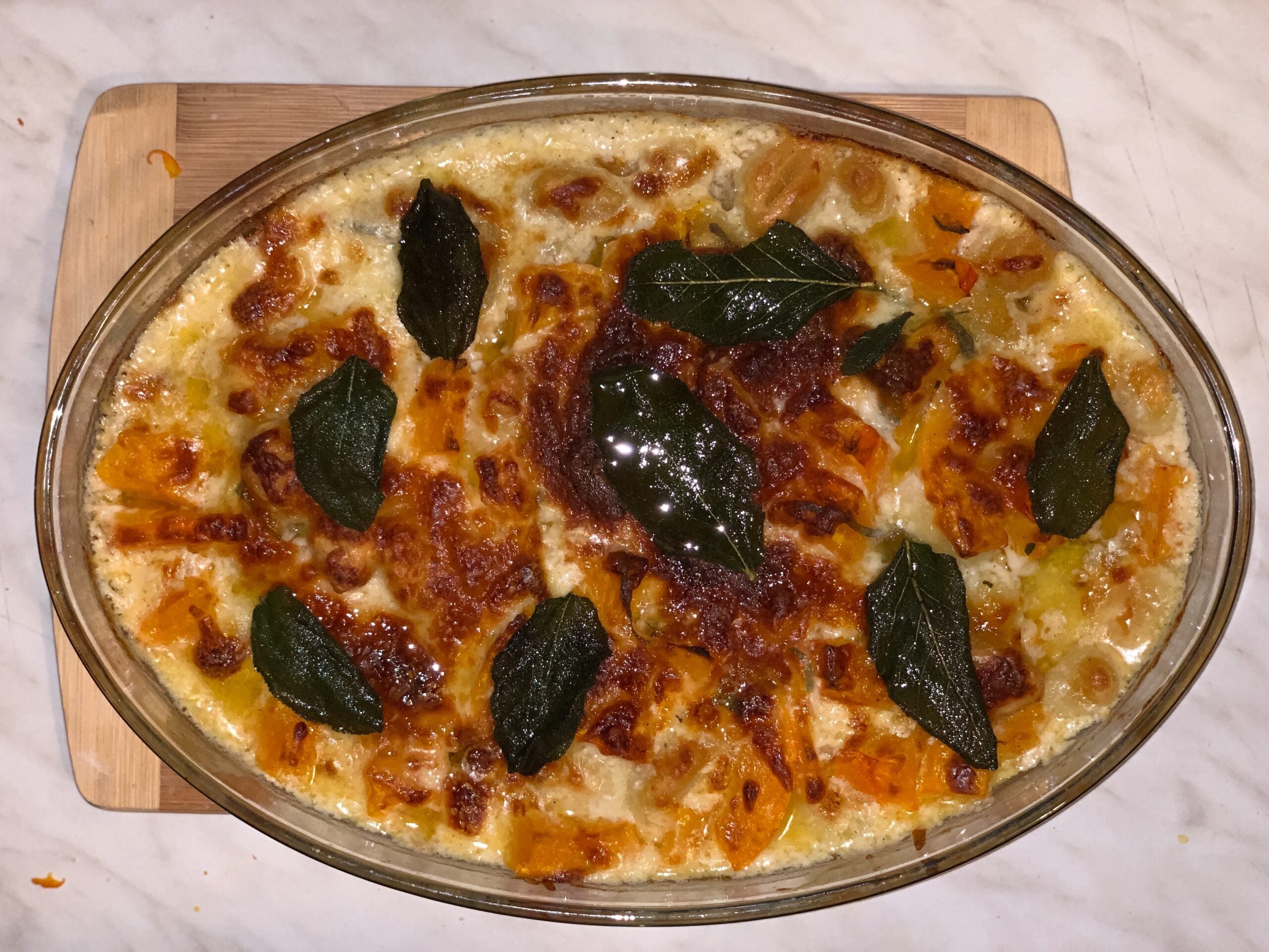 baked sage cream gnocchi