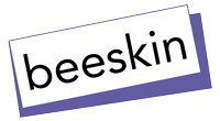 beeskin logo with a purple frame