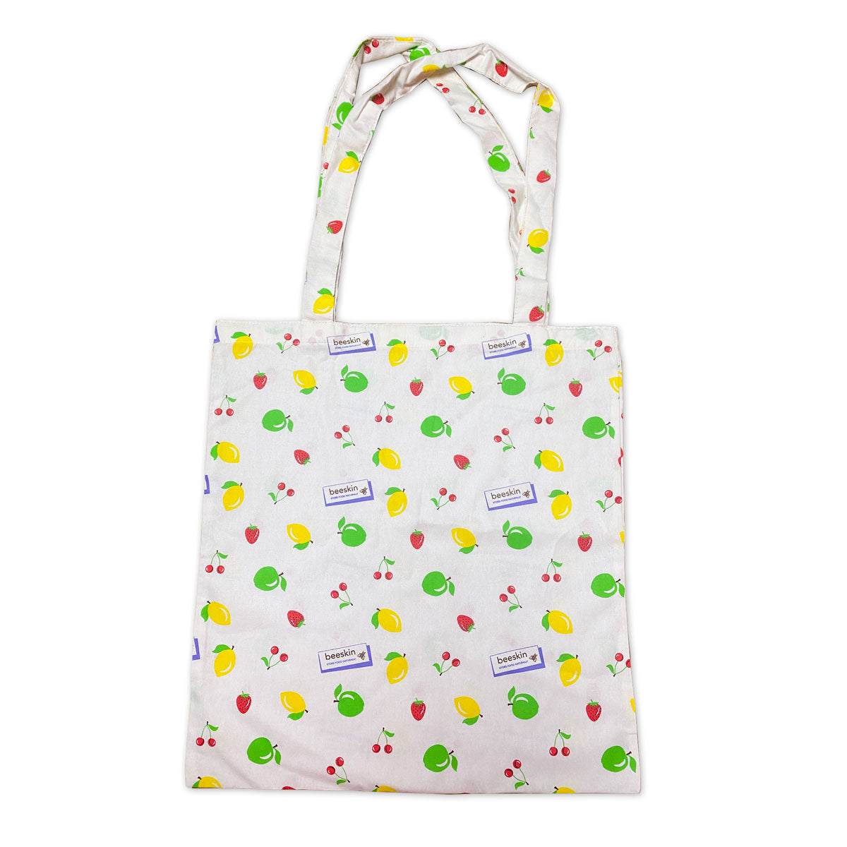 flat beeskin cotton shopping bag-fruit