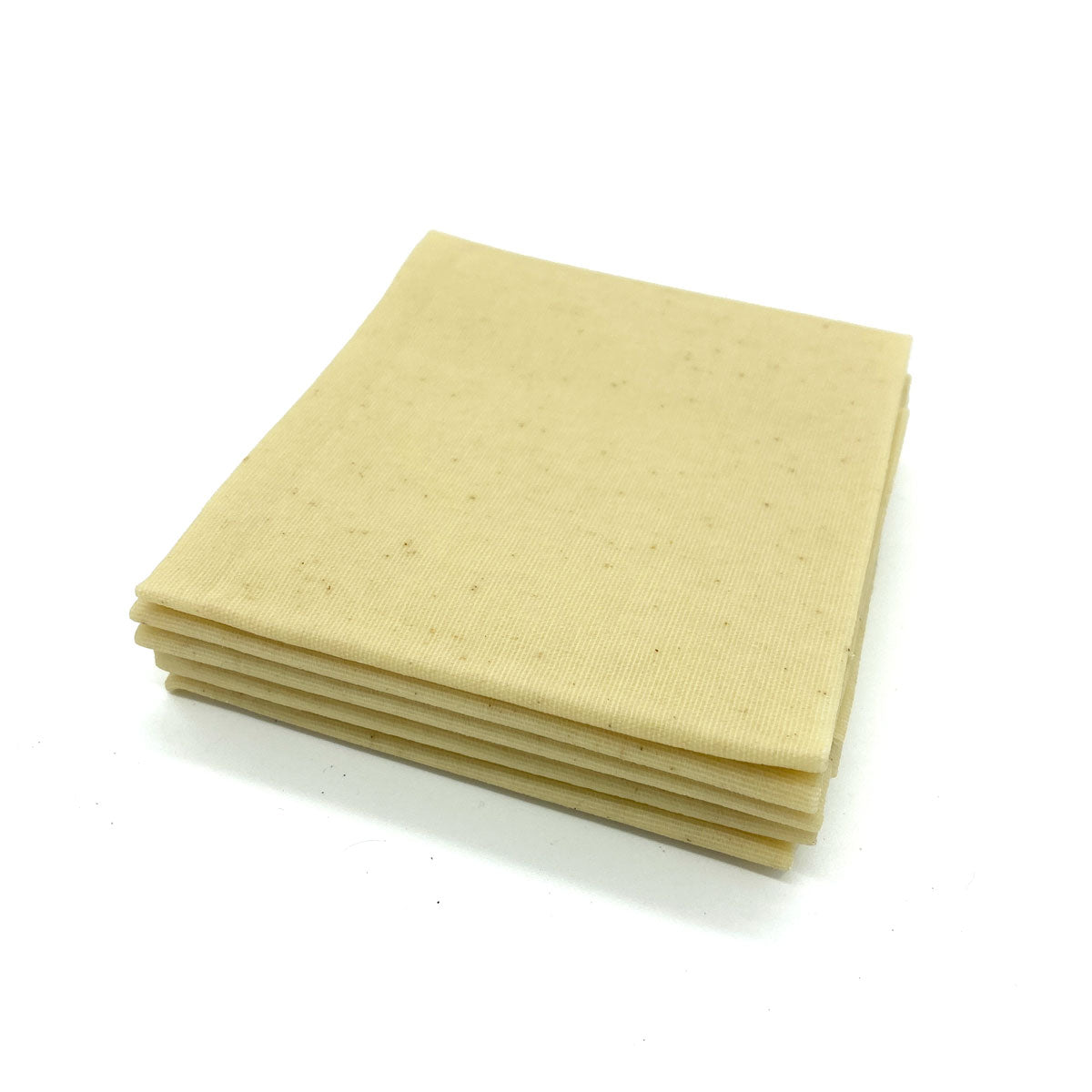 stack of folded beeswax wraps natur
