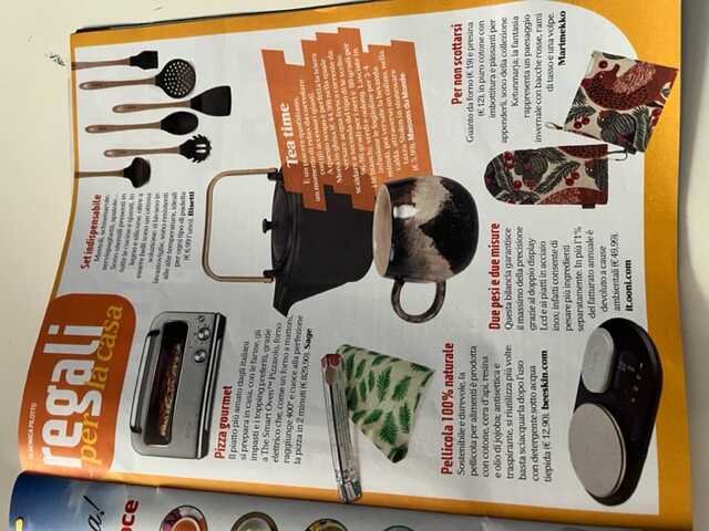 article cucina moderna Italy showing beeskin beeswax roll palm leaves
