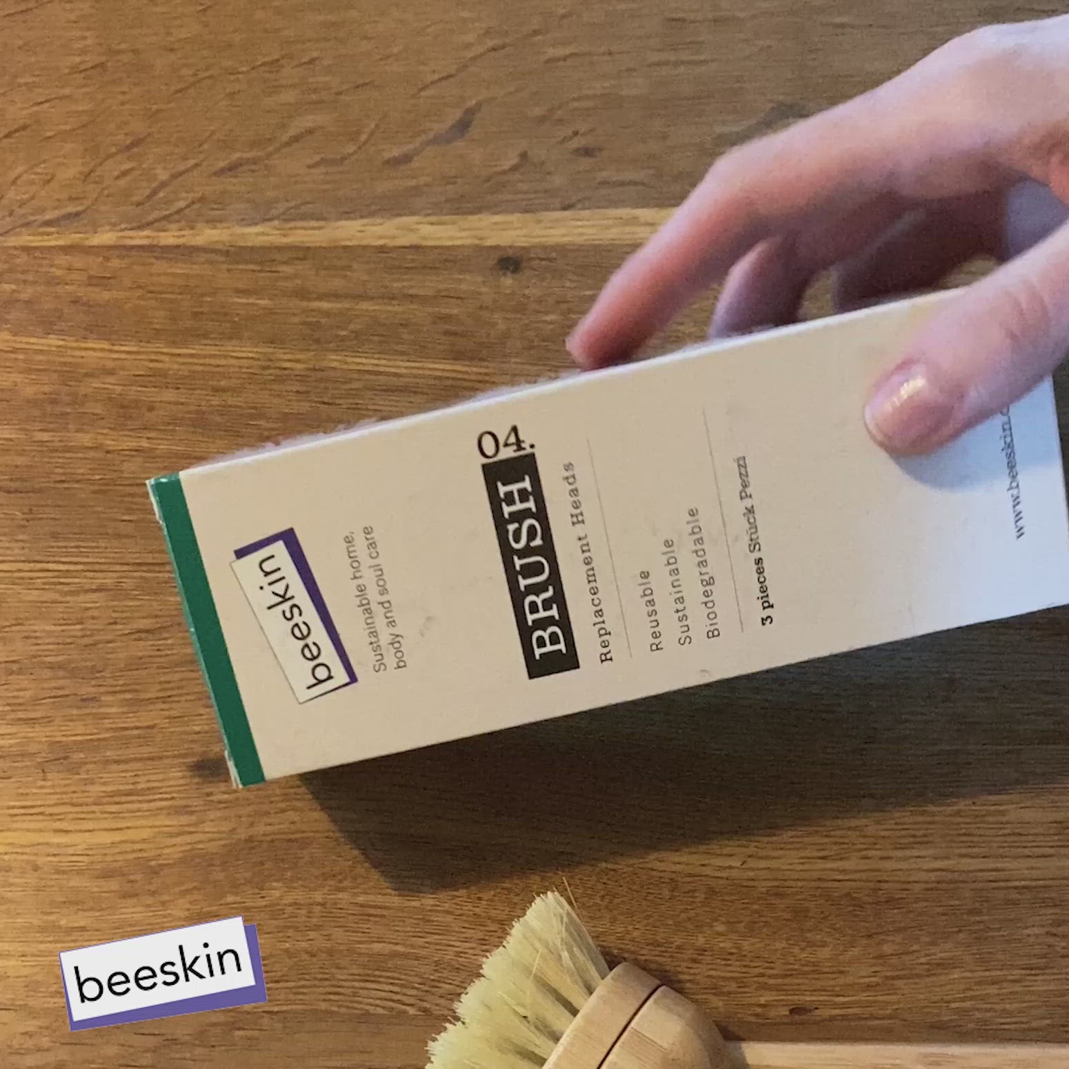 unboxing replacement heads for beeskin dishwasher brush