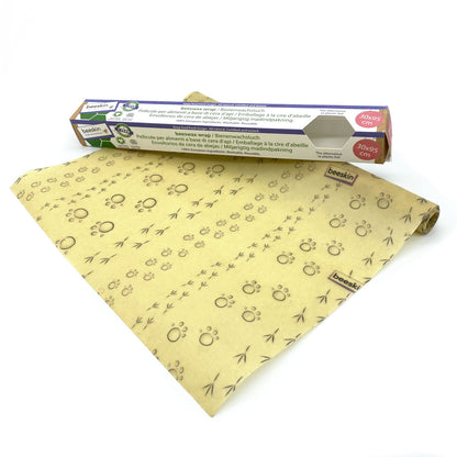 beeskin beeswax wrap paws natural next to packaging