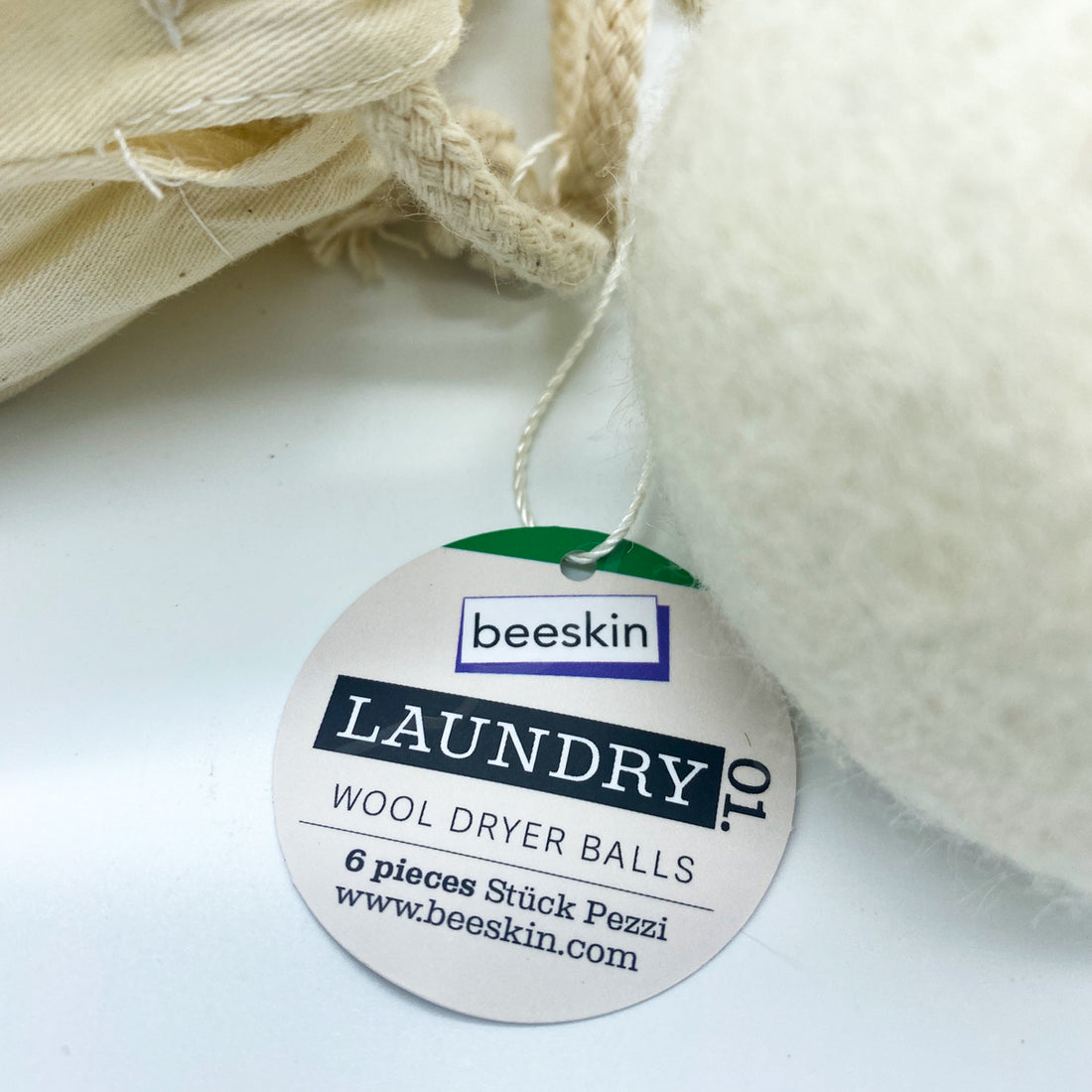 hanging tag for wool dryer balls