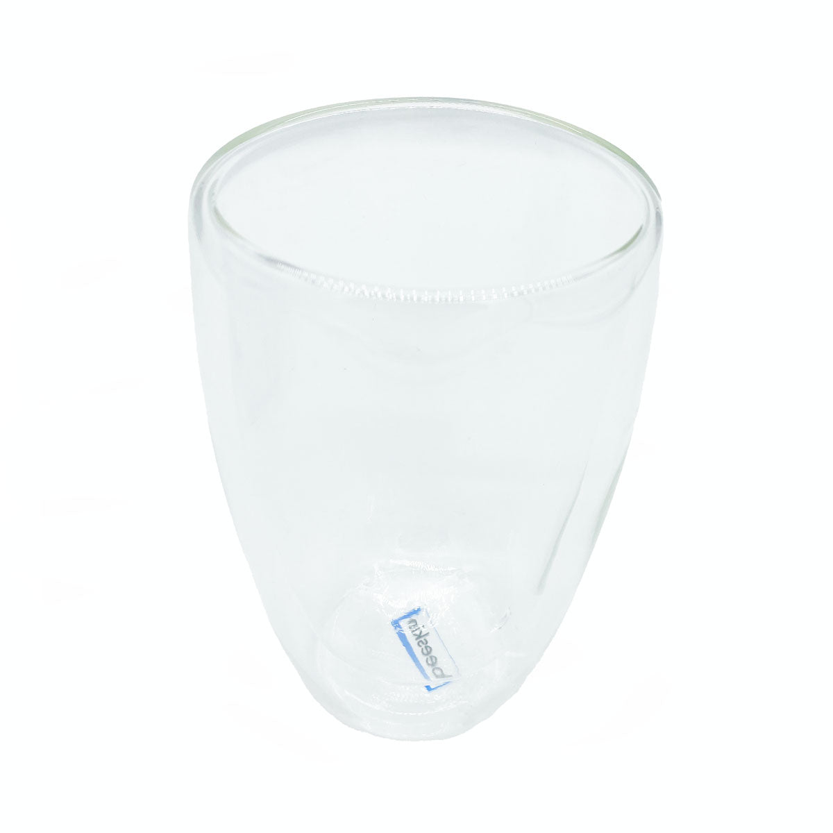 empty double walled glass 450 ml on white