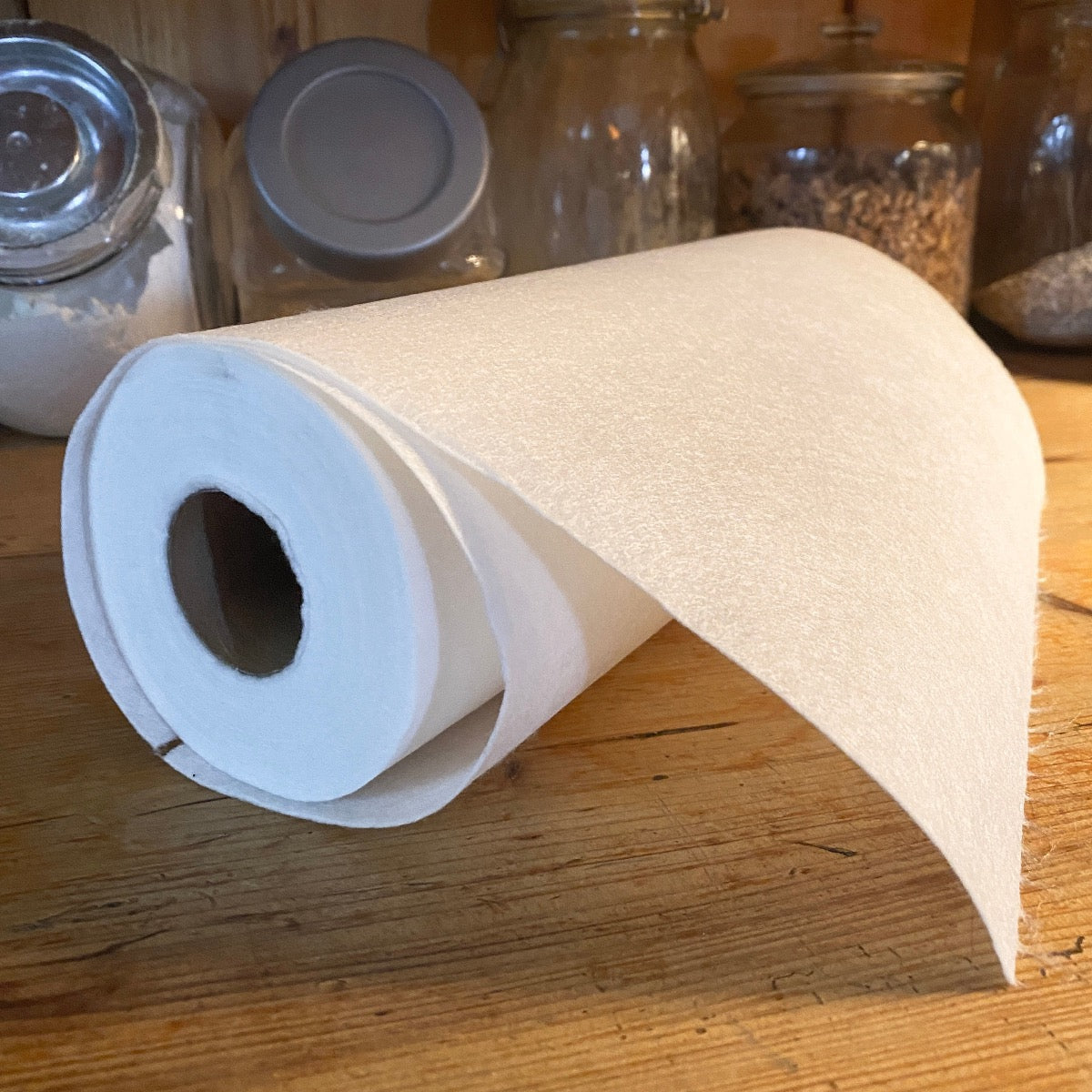 bamboo towel on roll in a kitchen