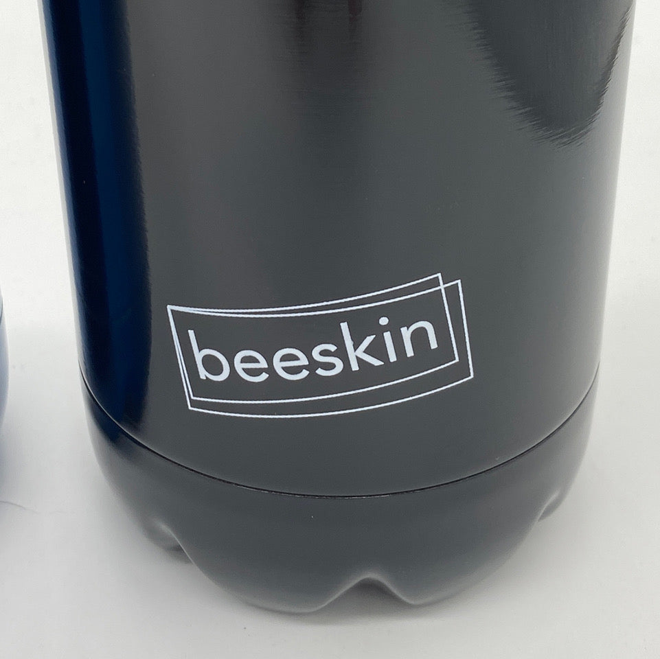 beeskin logo on black thermobottle