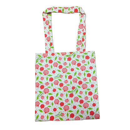 flat beeskin cotton-pomegranate shopping bag