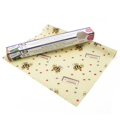 beeskin beeswax roll kids little bee next to packaging